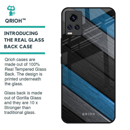 Multicolor Wooden Effect Glass Case for Vivo V20