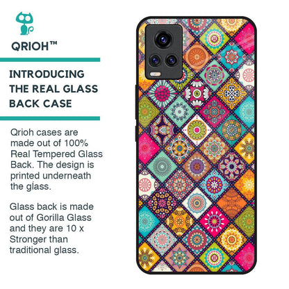 Multicolor Mandala Glass Case for Vivo V20