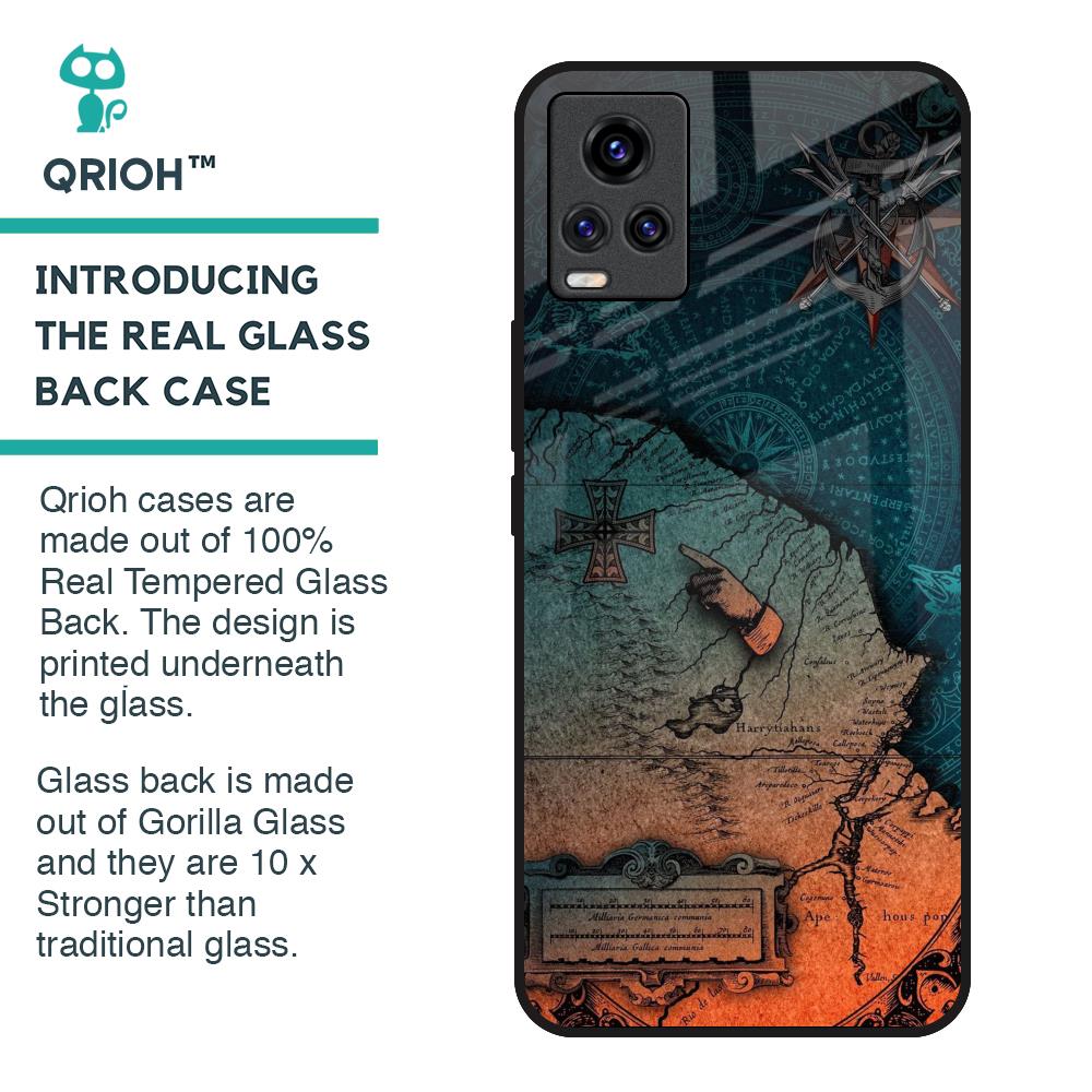 Geographical Map Glass Case for Vivo V20