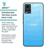 Wavy Blue Pattern Glass Case for Vivo V20