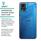 Blue Wave Abstract Glass Case for Vivo V20