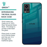 Green Triangle Pattern Glass Case for Vivo V20