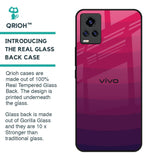 Wavy Pink Pattern Glass Case for Vivo V20