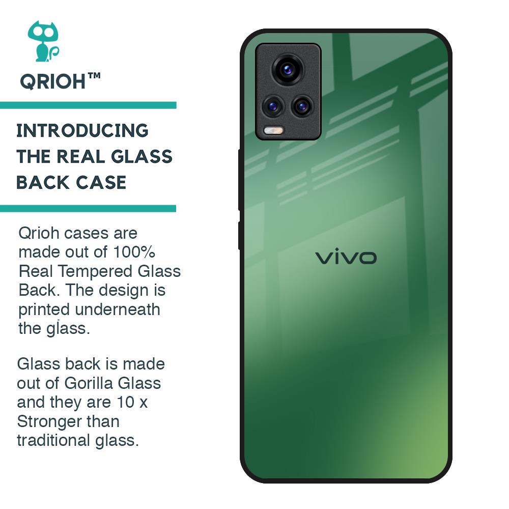 Green Grunge Texture Glass Case for Vivo V20
