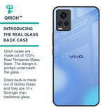 Vibrant Blue Texture Glass Case for Vivo V20