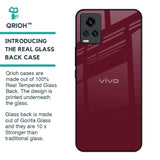 Classic Burgundy Glass Case for Vivo V20