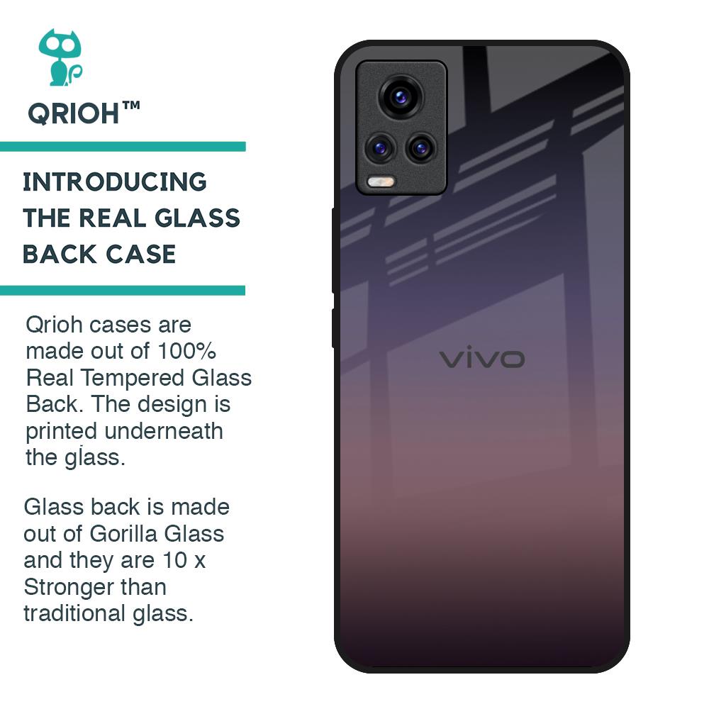 Grey Ombre Glass Case for Vivo V20