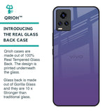 Indigo Pastel Glass Case For Vivo V20
