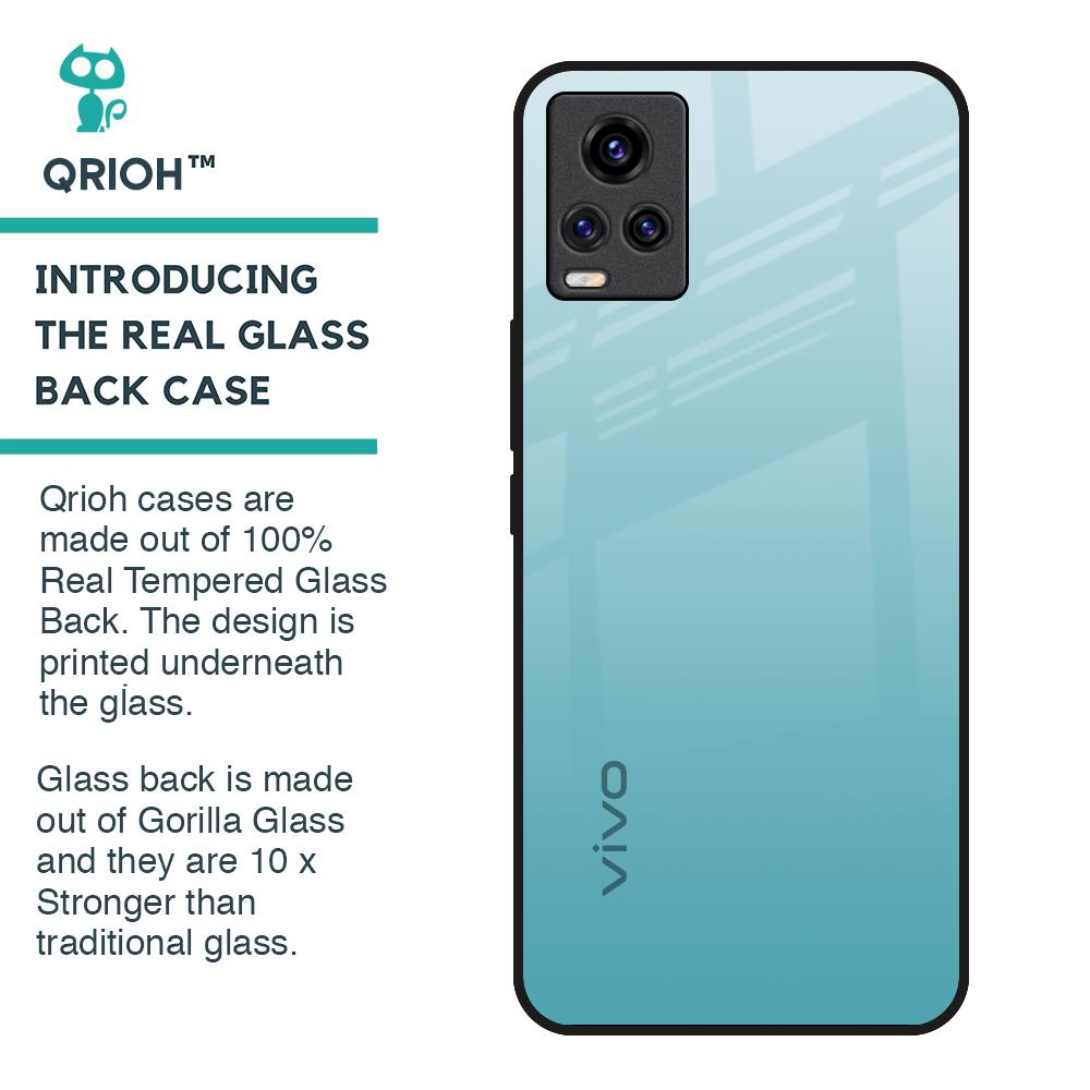 Arctic Blue Glass Case For Vivo V20