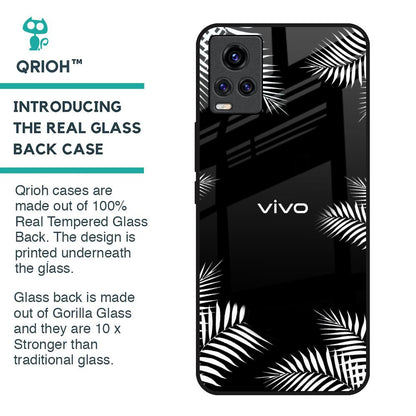 Zealand Fern Design Glass Case For Vivo V20