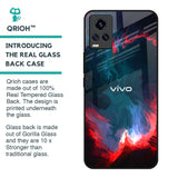 Brush Art Glass Case For Vivo V20