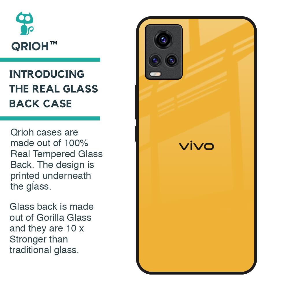 Fluorescent Yellow Glass case for Vivo V20
