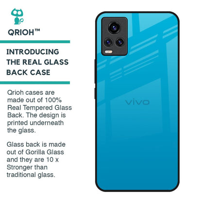 Blue Aqua Glass Case for Vivo V20