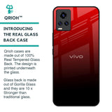 Maroon Faded Glass Case for Vivo V20