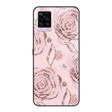 Shimmer Roses Vivo V20 Glass Cases & Covers Online