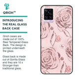 Shimmer Roses Glass case for Vivo V20