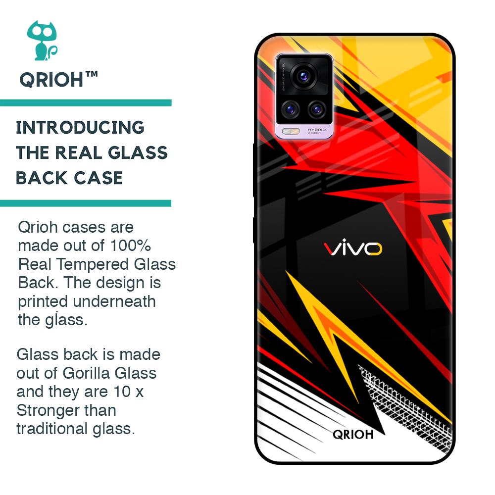 Race Jersey Pattern Glass Case For Vivo V20