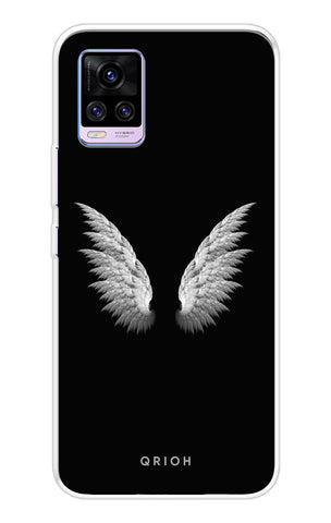 White Angel Wings Vivo V20 Back Cover
