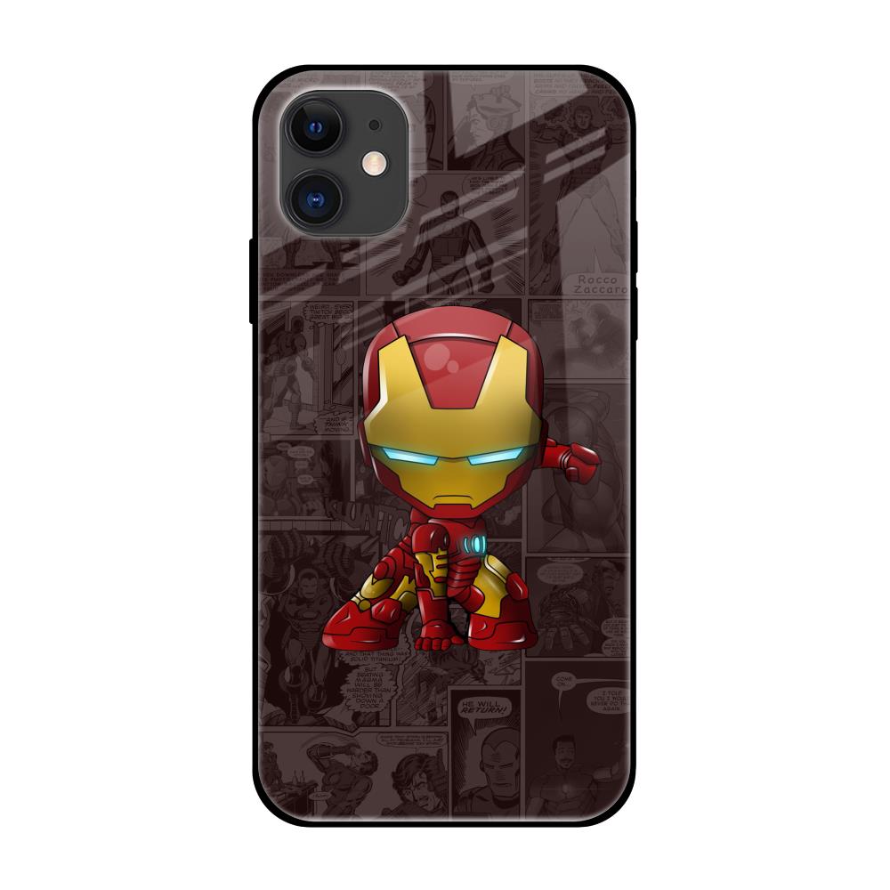 Angry Baby Super Hero iPhone 12 Glass Back Cover Online