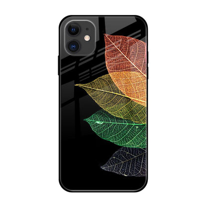 Colorful Leaves iPhone 12 Glass Back Cover Online