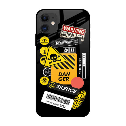 Danger Signs iPhone 12 Glass Back Cover Online