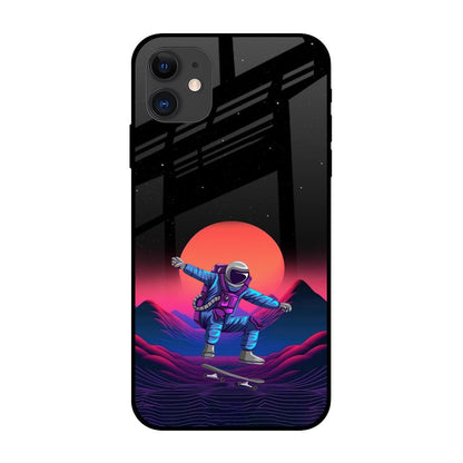 Retro Astronaut iPhone 12 Glass Back Cover Online