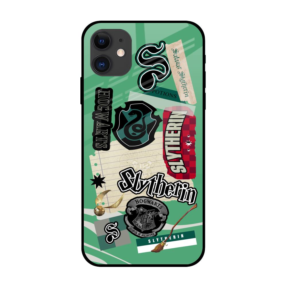 Slytherin iPhone 12 Glass Back Cover Online