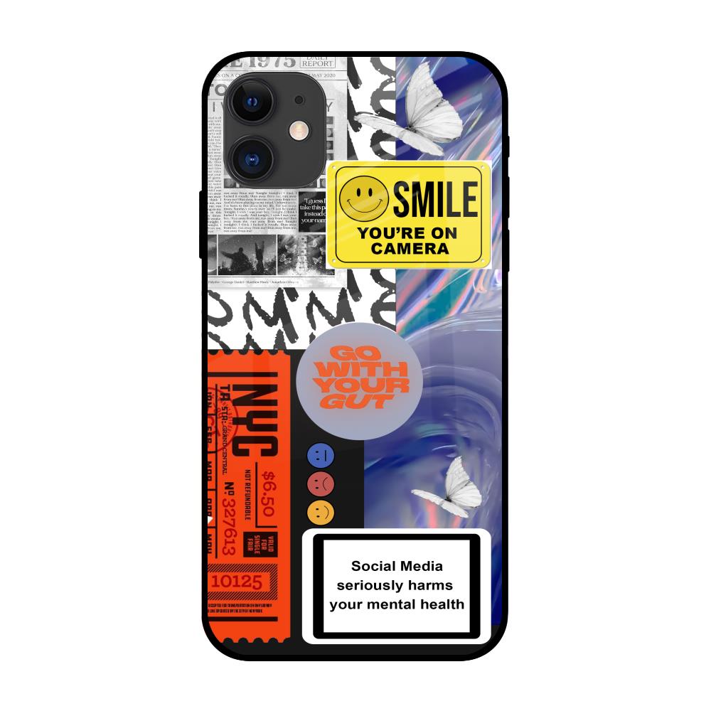 Smile for Camera iPhone 12 Glass Back Cover Online