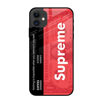 Supreme Ticket iPhone 12 Glass Back Cover Online
