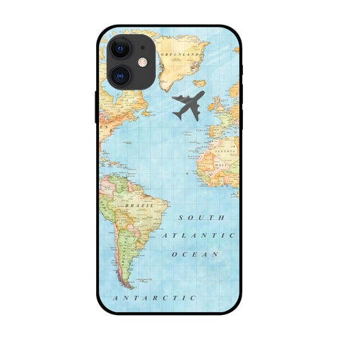 Travel Map iPhone 12 Glass Back Cover Online