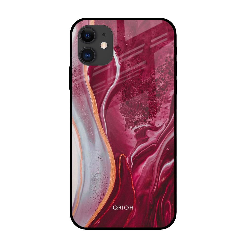 Crimson Ruby iPhone 12 Glass Back Cover Online