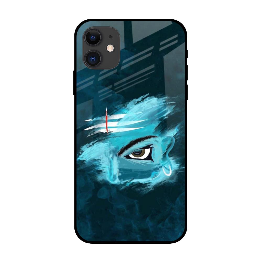 Power Of Trinetra iPhone 12 Glass Back Cover Online