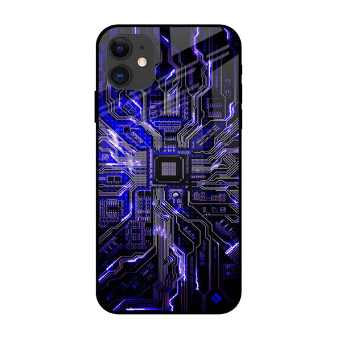 Techno Color Pattern iPhone 12 Glass Back Cover Online