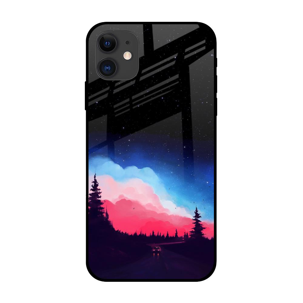Drive In Dark iPhone 12 Glass Back Cover Online