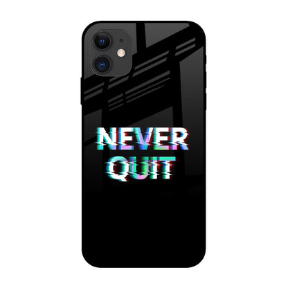 Never Quit iPhone 12 Glass Back Cover Online