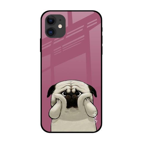 Funny Pug Face iPhone 12 Glass Back Cover Online