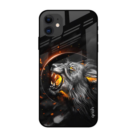 Aggressive Lion iPhone 12 Glass Back Cover Online