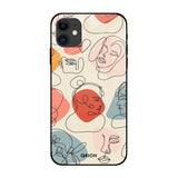 Abstract Faces Apple iPhone 12 Glass Cases & Covers Online