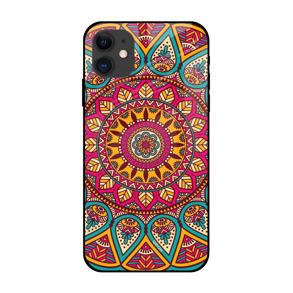 Elegant Mandala Apple iPhone 12 Glass Cases & Covers Online