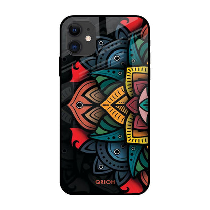 Retro Gorgeous Flower iPhone 12 Glass Back Cover Online