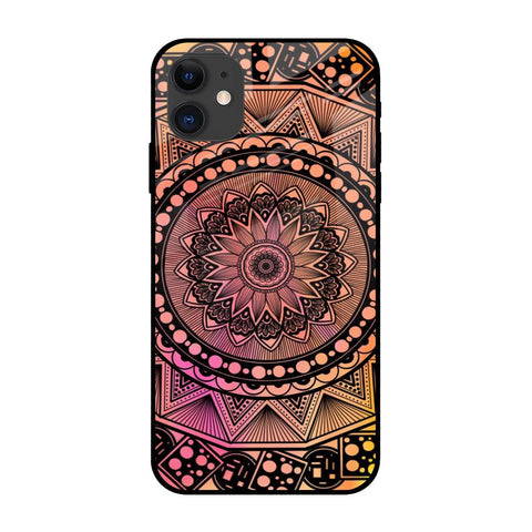 Floral Mandala iPhone 12 Glass Back Cover Online