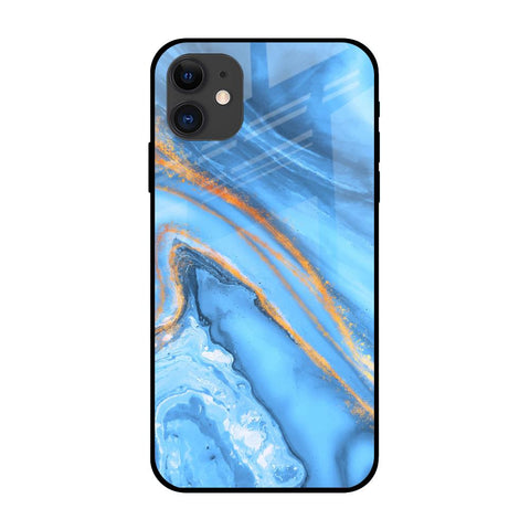 Vibrant Blue Marble iPhone 12 Glass Back Cover Online