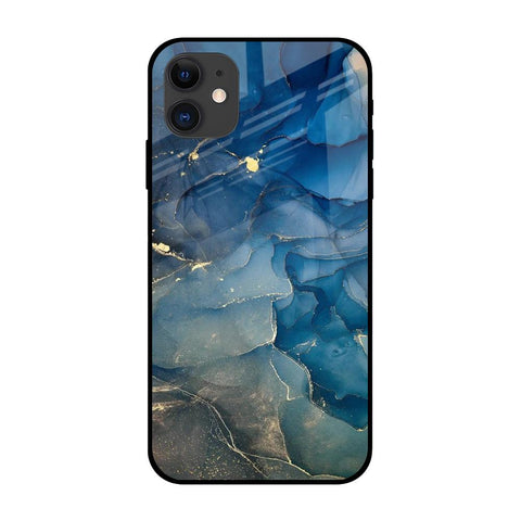 Blue Cool Marble iPhone 12 Glass Back Cover Online