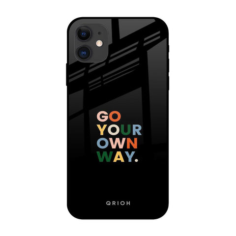 Go Your Own Way iPhone 12 Glass Back Cover Online