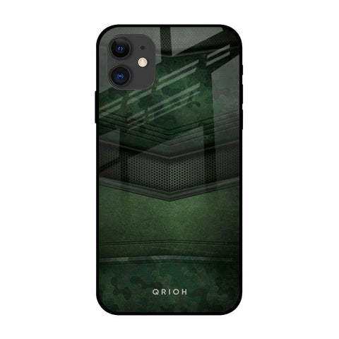 Green Leather iPhone 12 Glass Back Cover Online