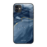Deep Ocean Marble iPhone 12 Glass Back Cover Online