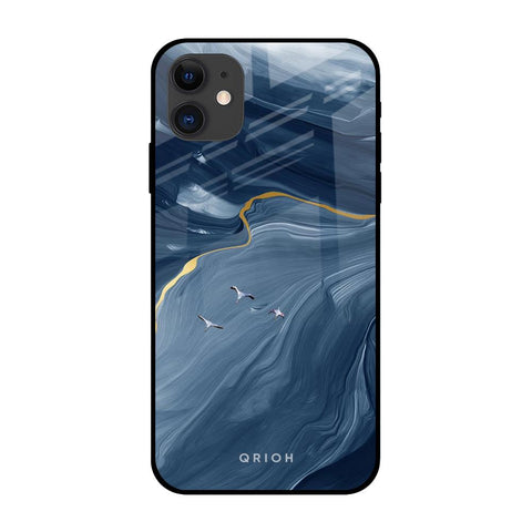 Deep Ocean Marble iPhone 12 Glass Back Cover Online