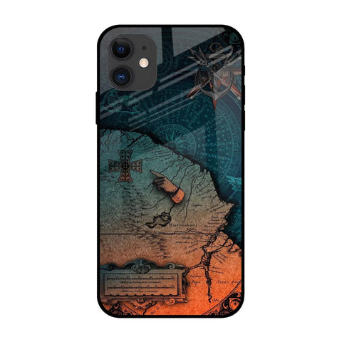 Geographical Map iPhone 12 Glass Back Cover Online