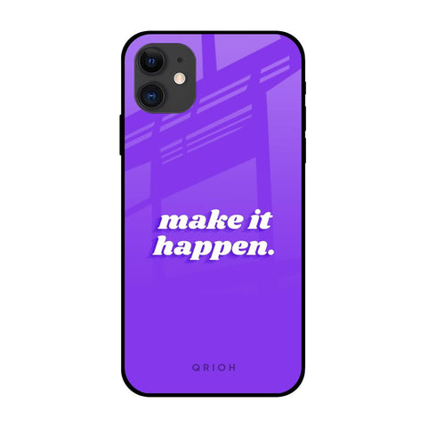 Make it Happen iPhone 12 Glass Back Cover Online