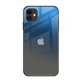 Blue Grey Ombre iPhone 12 Glass Back Cover Online